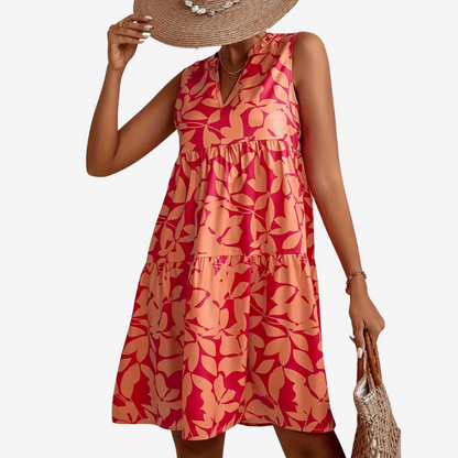 VESTIDO CORTO FLORAL — FRESCURA Y ENCANTO