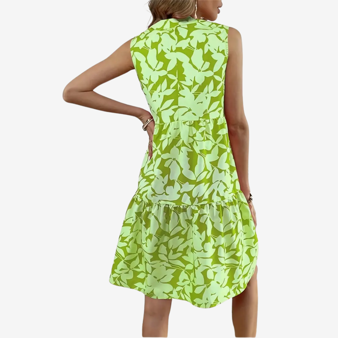 VESTIDO CORTO FLORAL — FRESCURA Y ENCANTO